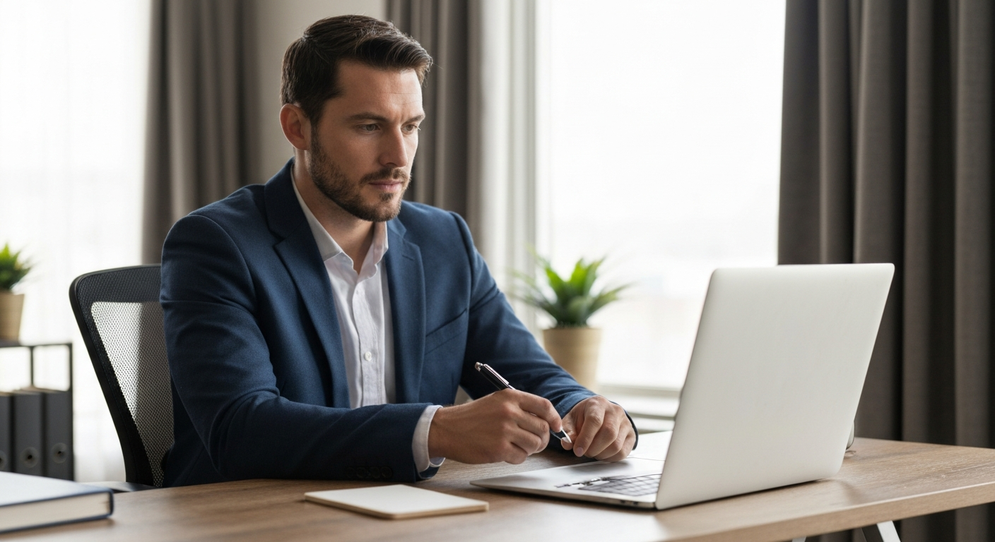 Solo entrepreneur working from home office as an Oklahoma sole proprietor