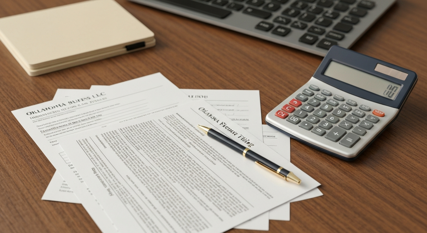 Oklahoma LLC business tax documents and calculator for annual filing